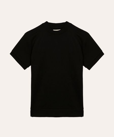 camiseta de moletom juvenil preta 10