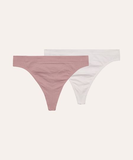 kit delrio de 2 calcinhas fio dental com textura colorido P kit delrio de 2 calcinhas fio dental com textura colorido P