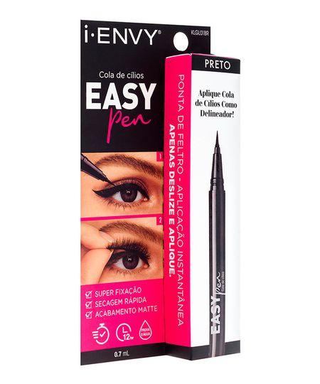Cola para Cílios Easy Pen Preto - Kiss New York I-Envy único Único Cola para Cílios Easy Pen Preto - Kiss New York I-Envy único Único