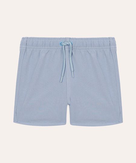 short infantil cós elástico com bolso azul 5