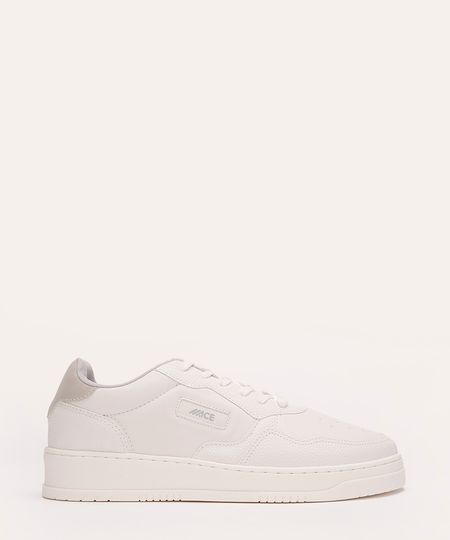 tênis casual com recortes ace branco 43