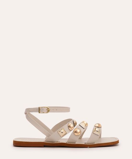 rasteirinha com tiras e tachas oneself off white 37
