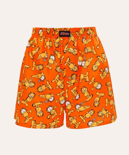 samba canção de algodão garfield laranja G