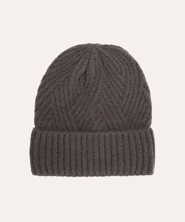 gorro de tricot cinza UNICO