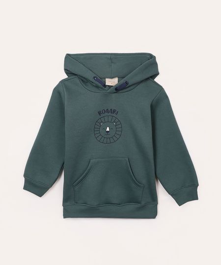 blusão de moletom infantil com capuz verde 3 blusão de moletom infantil com capuz verde 3
