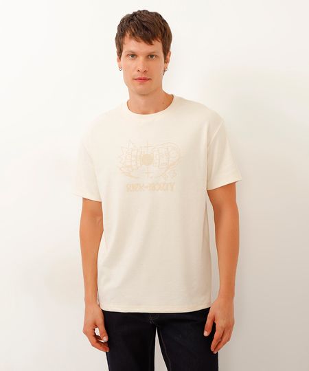 camiseta de algodão rick and morty bege PP camiseta de algodão rick and morty bege PP