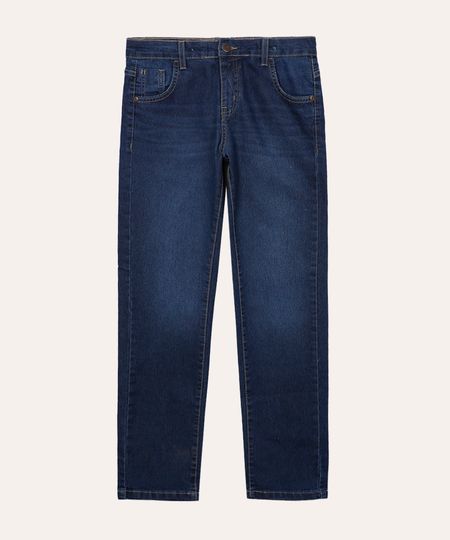 calça jeans infantil com bolsos azul 4