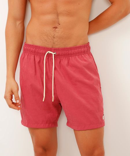 short cós elástico com cordão rosa M