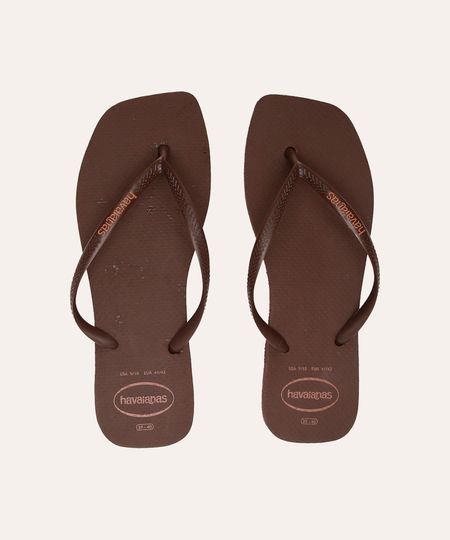 chinelo havaianas slim squar marrom 39-40