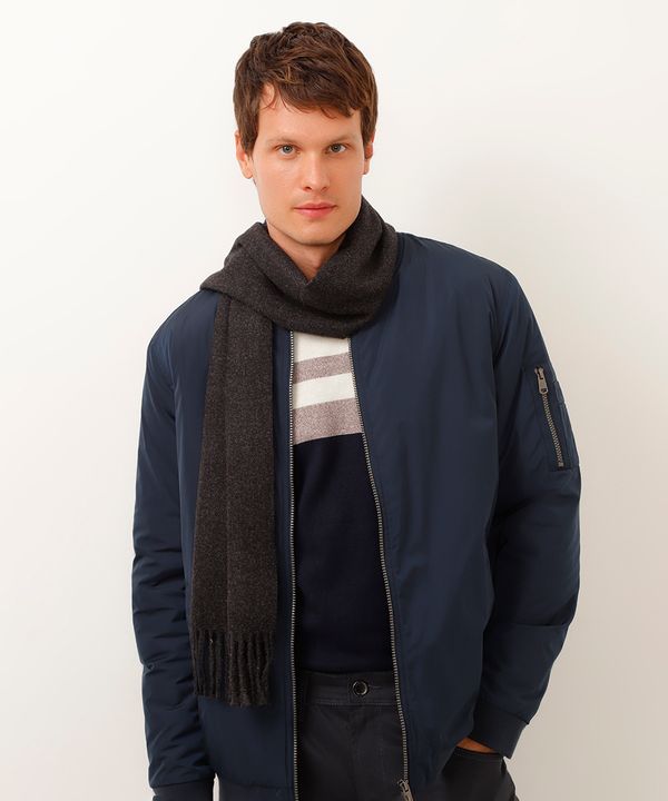 cachecol de tricot preto UNICO