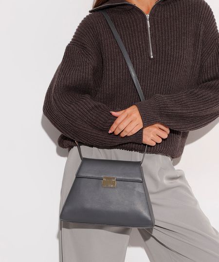 bolsa trapézio mindset cinza UNICO