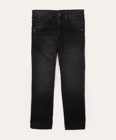 calça jeans slim infantil preta 6