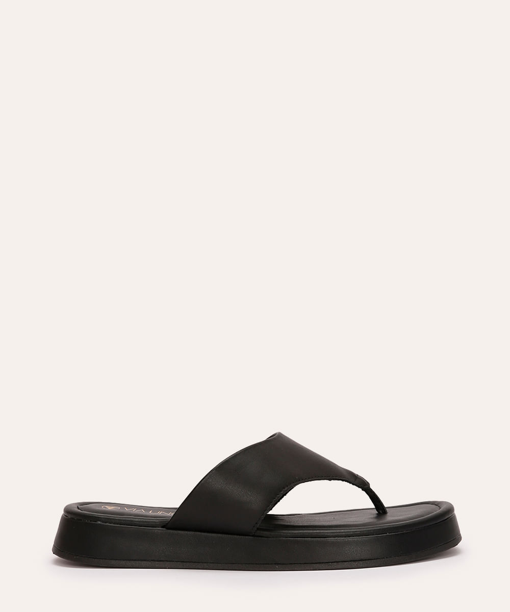 rasteirinha flatform de dedo via uno preto