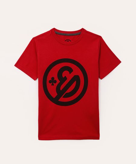 camiseta de algodão infantil enaldinho vermelho 4 camiseta de algodão infantil enaldinho vermelho 4