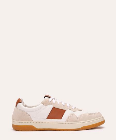 tênis casual recortes bicolor oneself branco 40 tênis casual recortes bicolor oneself branco 40