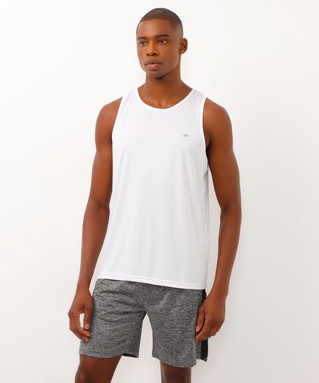 Regata Masculina Esportiva Ace Básica Gola Careca Branca G Regata Masculina Esportiva Ace Básica Gola Careca Branca G