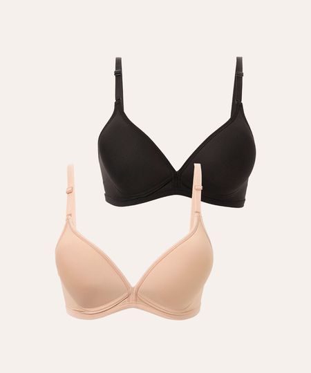 kit de 2 sutiãs com bojo colorido 44 kit de 2 sutiãs com bojo colorido 44