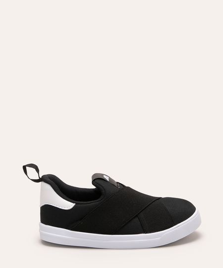 tênis infantil knit com elástico ace preto 28