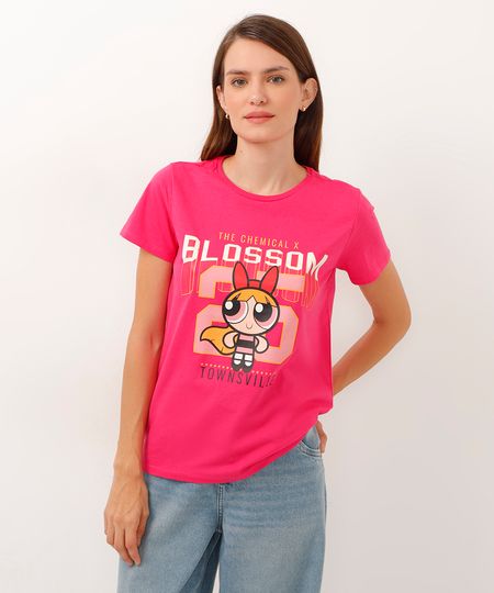 camiseta de algodão as meninas super poderosas rosa PP camiseta de algodão as meninas super poderosas rosa PP