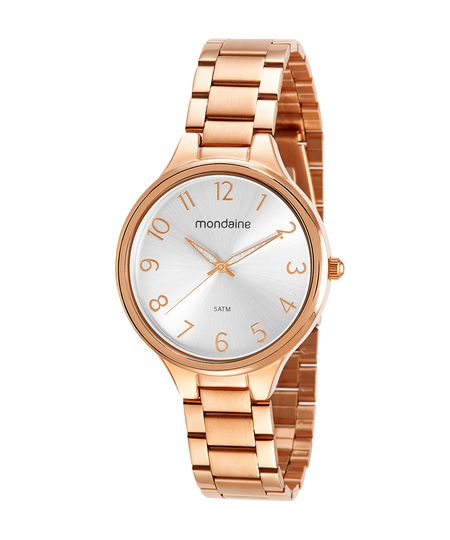 relógio mondaine analógico MBSS1154A rosa UNICO