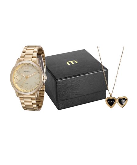 relógio mondaine analógico 99127LPMVDE1KL dourado UNICO