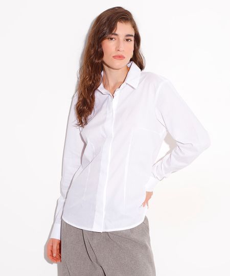 camisa manga longa listrada mindset branco G camisa manga longa listrada mindset branco G