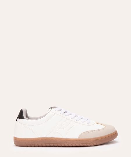 tênis casual com recortes ace off white 34