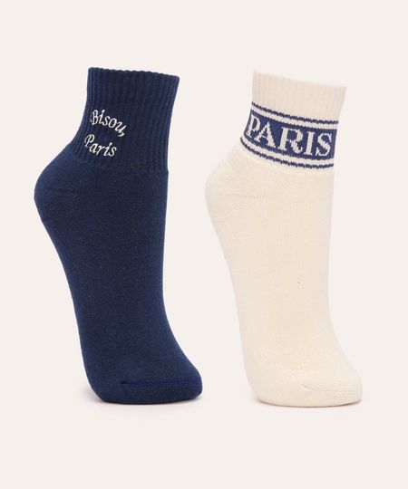 kit 2 pares de meias cano baixo paris mindset colorido 34-39 kit 2 pares de meias cano baixo paris mindset colorido 34-39