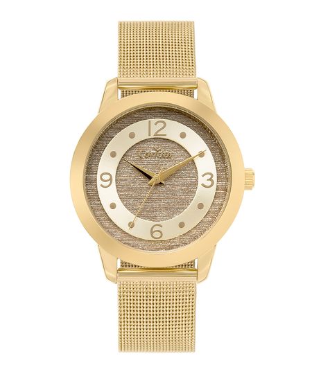 relógio analógico condor CO2039MUC dourado UNICO