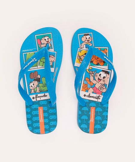 chinelo infantil turma da mônica ipanema azul 31-32
