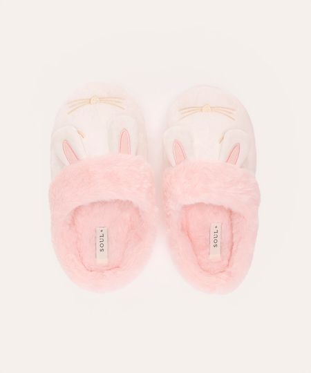 pantufa de pelúcia coelho branca G