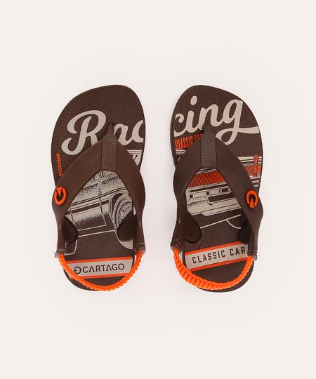 chinelo infantil atlanta cartago marrom 22