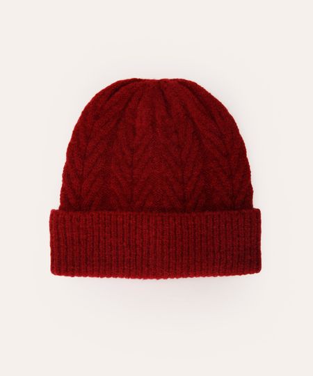 gorro de tricot texturizado vinho UNICO
