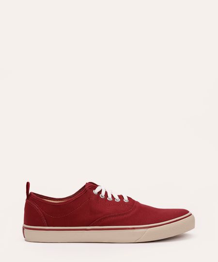 tênis casual com pesponto oneself vinho 40