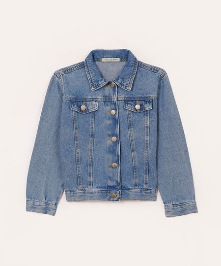 jaqueta jeans infantil com coração nas costas azul 4