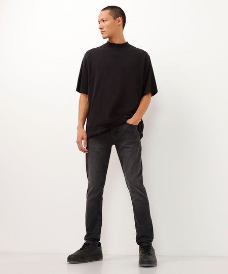 calça jeans super skinny preta 38