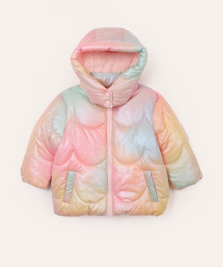 jaqueta puffer infantil com capuz colorido 2 jaqueta puffer infantil com capuz colorido 2