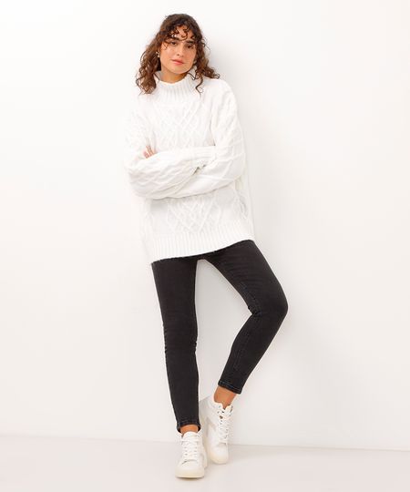 calça jeans super skinny cintura super alta preta 40