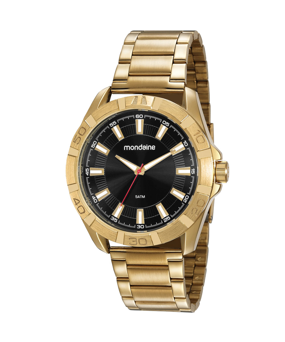 relógio mondaine 53831gpmvde1kf analógico dourado