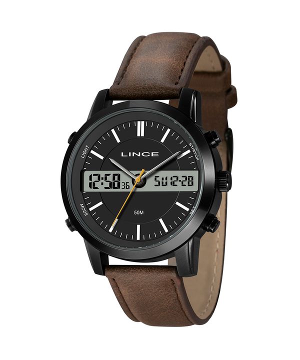 relógio masculino lince analógico digital mac4764l46 p1mx preto UNICO