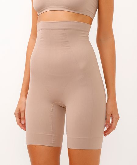 bermuda trifil modeladora cintura alta compressão bege P bermuda trifil modeladora cintura alta compressão bege P