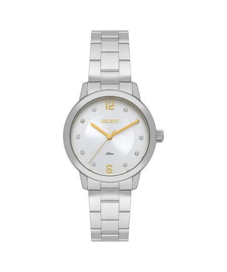 relógio orient fbss0135-s2sx analógico prateado UNICO