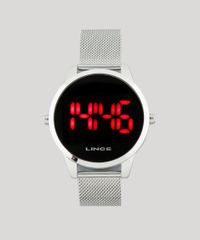 Kit-de-Relogio-Digital-Lince-Masculino---Fone-de-Ouvido---MDM4586L-KD75PXSX-Prateado-9396612-Prateado_3