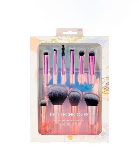 kit de mini pincéis para maquiagem e viagem travel bag best 10 real techniques UNICO kit de mini pincéis para maquiagem e viagem travel bag best 10 real techniques UNICO