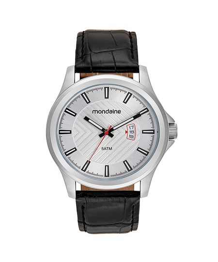 relógio mondaine 83505g0mvnh2ks analógico com calendário prateado UNICO
