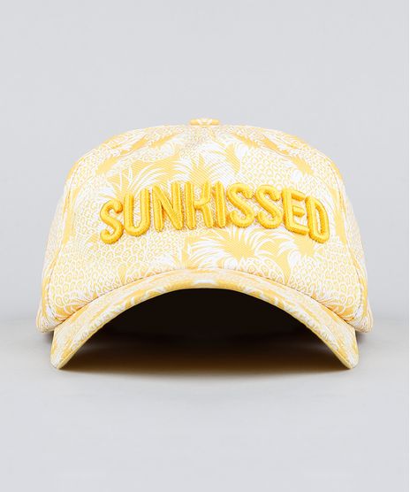Bone-Feminino-Estampado-de-Abacaxi-Aba-Curva-Amarelo-9371863-Amarelo_1