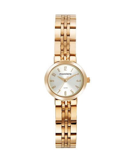relógio mondaine 32689lpmvde1kk analógico dourado UNICO