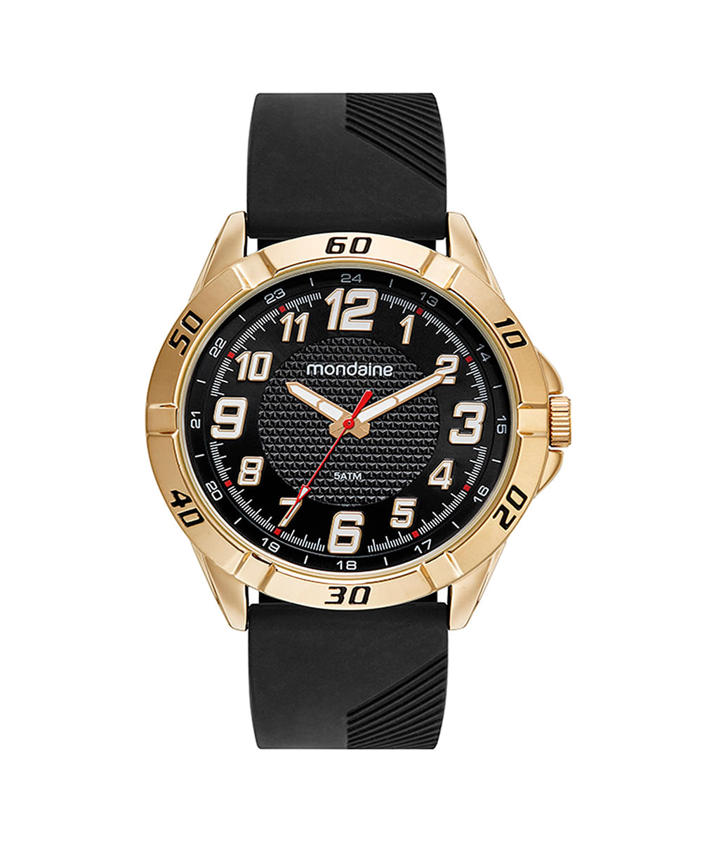 relógio mondaine 32574gpmvdi1ka analógico dourado