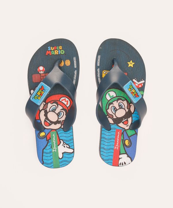 chinelo infantil mario bros ipanema azul 25-26