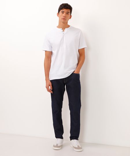 Calça Slim Jeans Azul Escuro 38